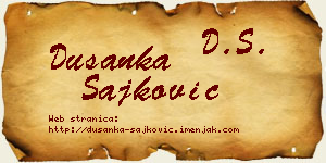 Dušanka Šajković vizit kartica